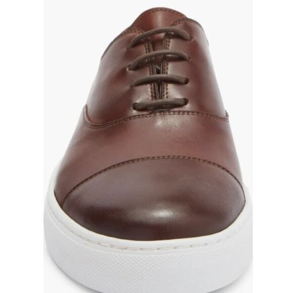 Magnanni Mens Brown Leather Low Top Lace Up Albert Cap Toe Sneaker Sz 12 M New - Picture 10 of 14